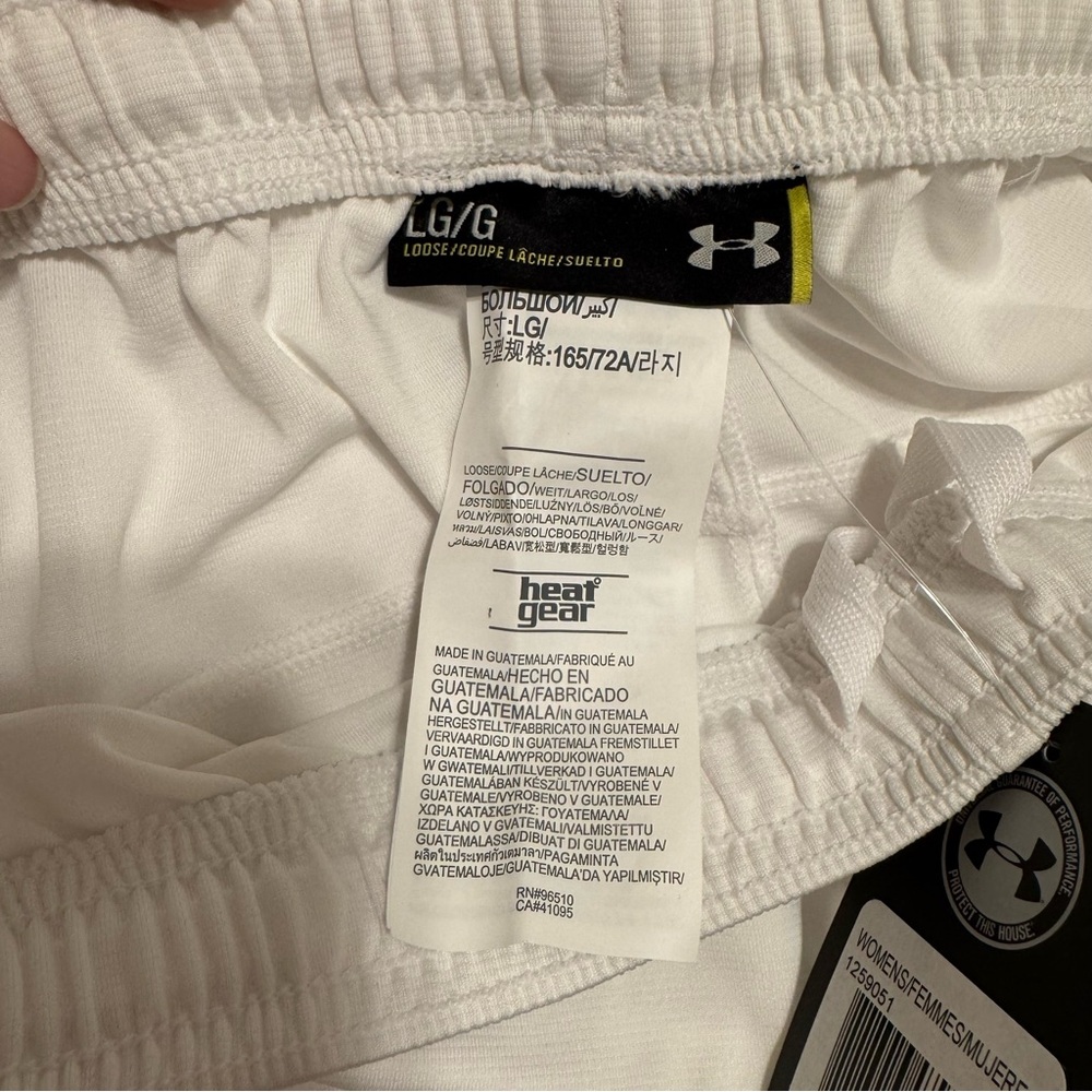 Under Armour Women’s Size Large Athletic White Shorts - Picture 5 of 8